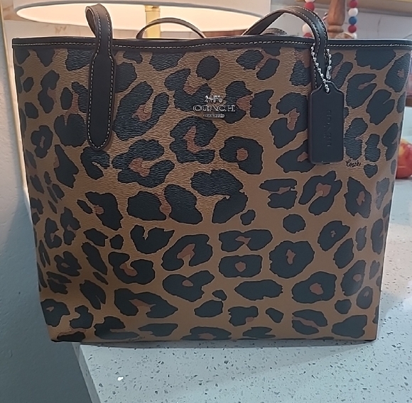 Coach Big City Tote Leopard Print Tote Limited Edition New With Tags - Picture 1 of 6
